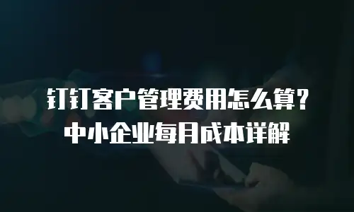 钉钉客户管理费用怎么算？中小企业每月成本详解