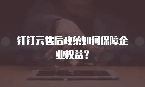 钉钉云售后政策如何保障企业权益？