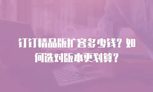 钉钉精品版扩容多少钱？如何选对版本更划算？