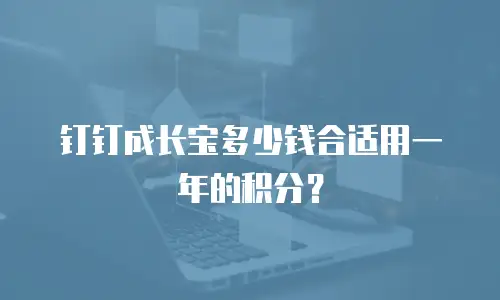 钉钉成长宝多少钱合适用一年的积分？