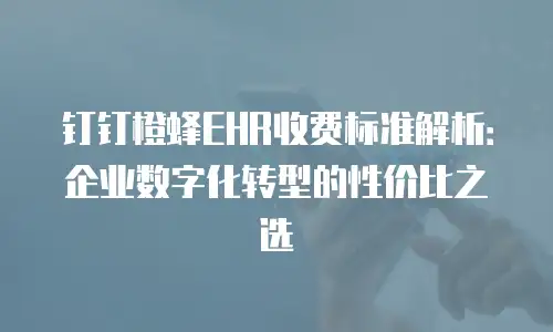 钉钉橙蜂EHR收费标准解析：企业数字化转型的性价比之选
