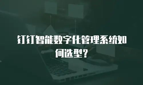 钉钉智能数字化管理系统如何选型？