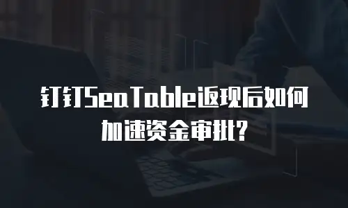 钉钉SeaTable返现后如何加速资金审批？