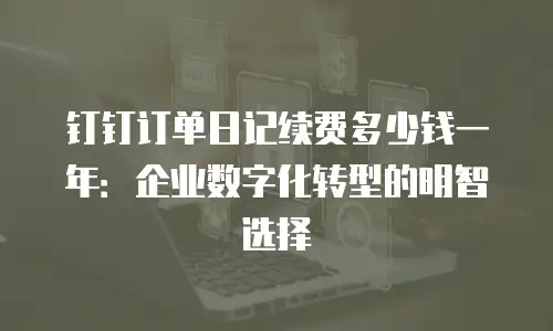钉钉订单日记续费多少钱一年：企业数字化转型的明智选择
