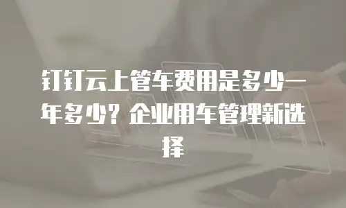钉钉云上管车费用是多少一年多少？企业用车管理新选择