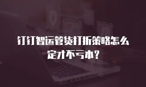 钉钉智运管货打折策略怎么定才不亏本？