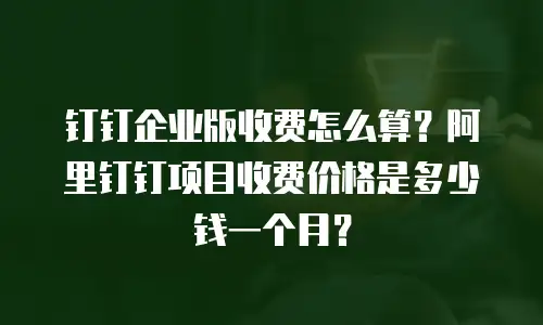钉钉企业版收费怎么算？阿里钉钉项目收费价格是多少钱一个月？