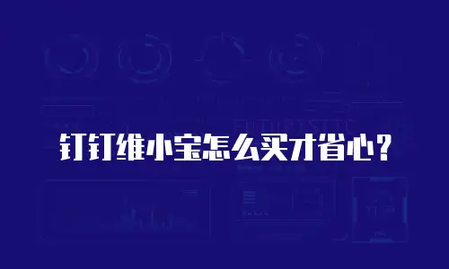 钉钉维小宝怎么买才省心？