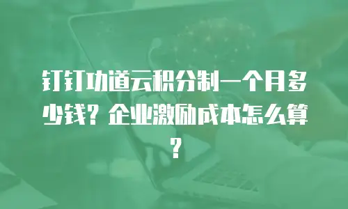 钉钉功道云积分制一个月多少钱？企业激励成本怎么算？