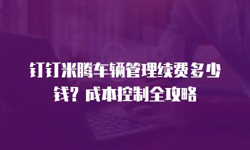 钉钉米腾车辆管理续费多少钱？成本控制全攻略
