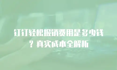 钉钉轻松报销费用是多少钱？真实成本全解析