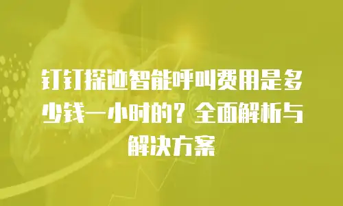 钉钉探迹智能呼叫费用是多少钱一小时的？全面解析与解决方案