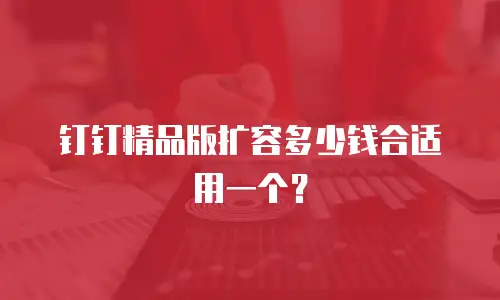 钉钉精品版扩容多少钱合适用一个？