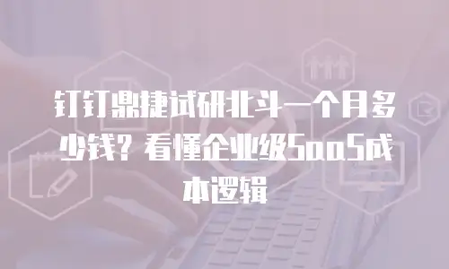 钉钉鼎捷试研北斗一个月多少钱？看懂企业级SaaS成本逻辑