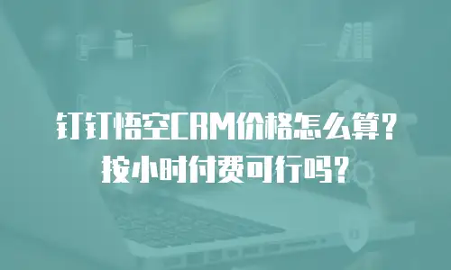 钉钉悟空CRM价格怎么算？按小时付费可行吗？