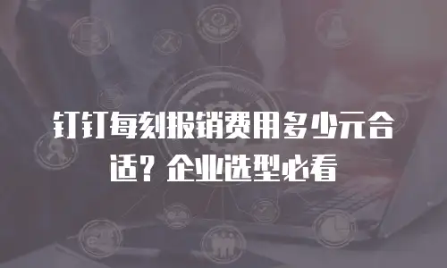 钉钉每刻报销费用多少元合适？企业选型必看