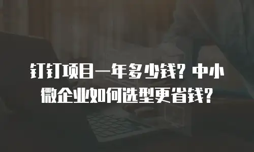 钉钉项目一年多少钱？中小微企业如何选型更省钱？