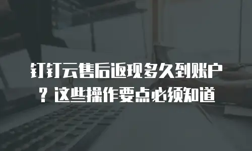 钉钉云售后返现多久到账户？这些操作要点必须知道