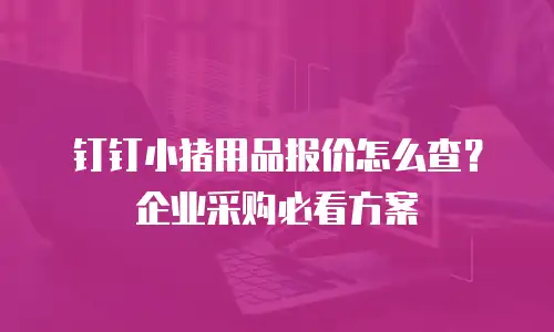 钉钉小猪用品报价怎么查？企业采购必看方案