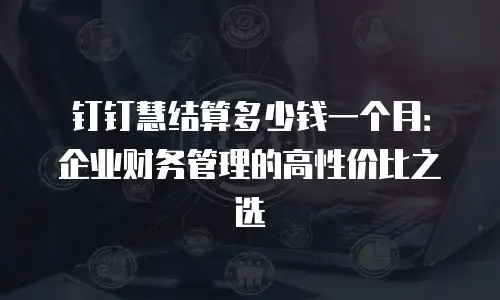 钉钉慧结算多少钱一个月：企业财务管理的高性价比之选