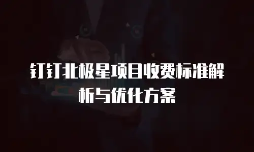 钉钉北极星项目收费标准解析与优化方案
