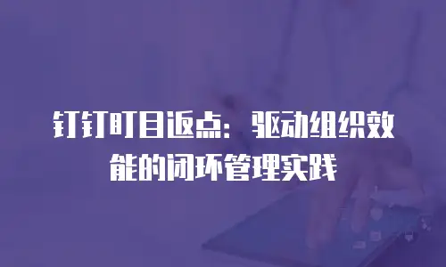 钉钉盯目返点：驱动组织效能的闭环管理实践