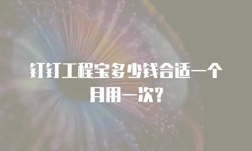 钉钉工程宝多少钱合适一个月用一次？
