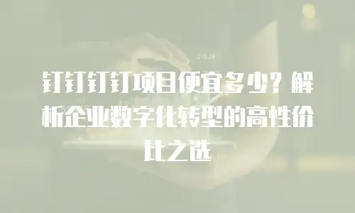 钉钉钉钉项目便宜多少？解析企业数字化转型的高性价比之选