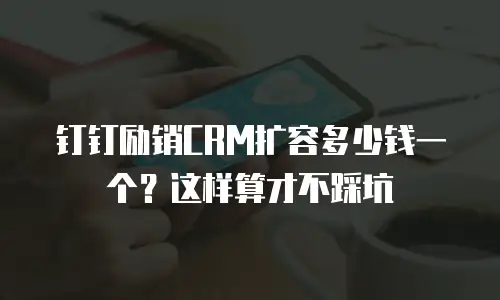 钉钉励销CRM扩容多少钱一个？这样算才不踩坑