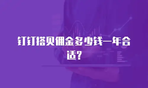 钉钉搭贝佣金多少钱一年合适？