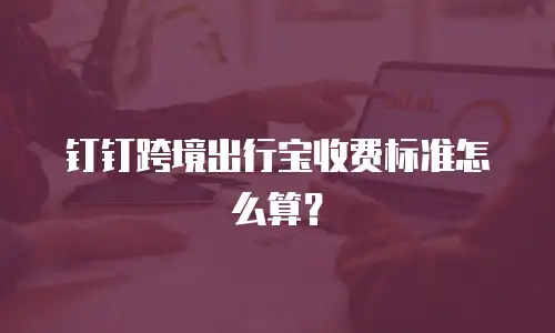 钉钉跨境出行宝收费标准怎么算？