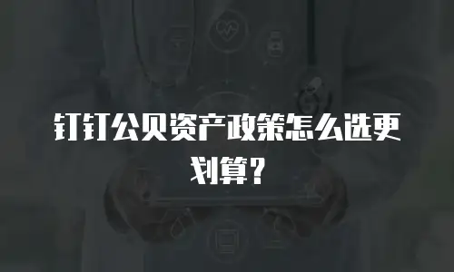 钉钉公贝资产政策怎么选更划算？