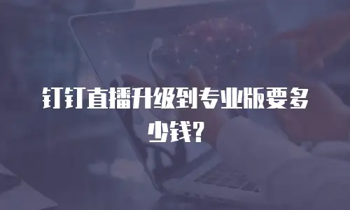 钉钉直播升级到专业版要多少钱？