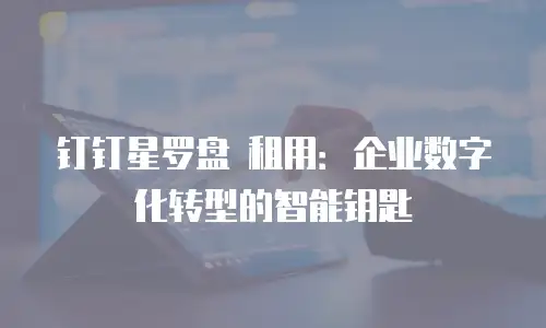 钉钉星罗盘 租用：企业数字化转型的智能钥匙