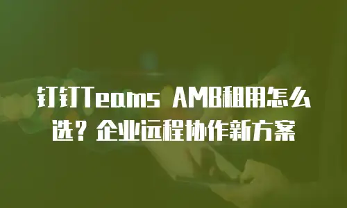 钉钉Teams AMB租用怎么选？企业远程协作新方案