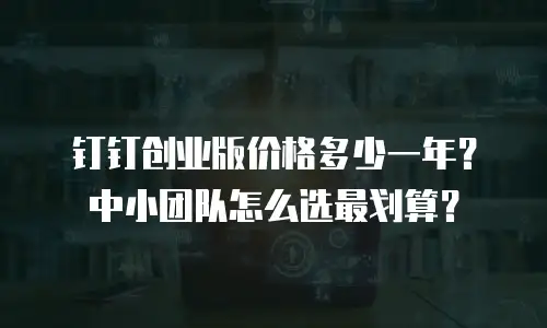 钉钉创业版价格多少一年？中小团队怎么选最划算？