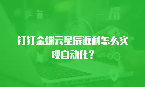 钉钉金蝶云星辰返利怎么实现自动化？