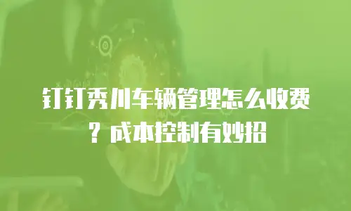 钉钉秀川车辆管理怎么收费？成本控制有妙招