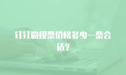钉钉微投票价格多少一票合适？