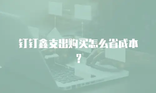 钉钉鑫支出购买怎么省成本？