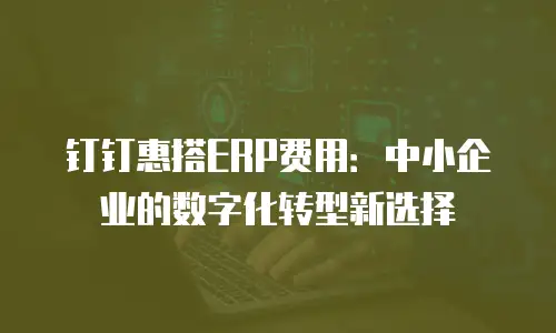 钉钉惠搭ERP费用：中小企业的数字化转型新选择