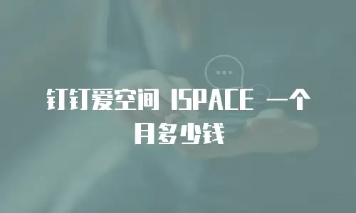 钉钉爱空间 ISPACE 一个月多少钱