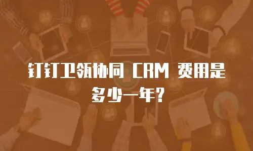钉钉卫瓴协同 CRM 费用是多少一年？