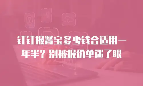 钉钉报餐宝多少钱合适用一年半？别被报价单迷了眼