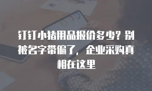 钉钉小猪用品报价多少？别被名字带偏了，企业采购真相在这里
