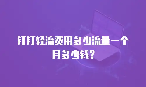 钉钉轻流费用多少流量一个月多少钱？