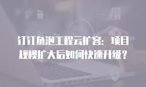 钉钉鱼泡工程云扩容：项目规模扩大后如何快速升级？