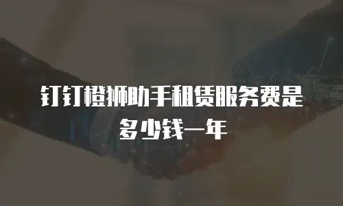 钉钉橙狮助手租赁服务费是多少钱一年