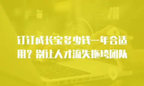 钉钉成长宝多少钱一年合适用？别让人才流失拖垮团队