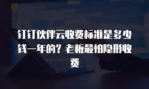 钉钉伙伴云收费标准是多少钱一年的？老板最怕隐形收费